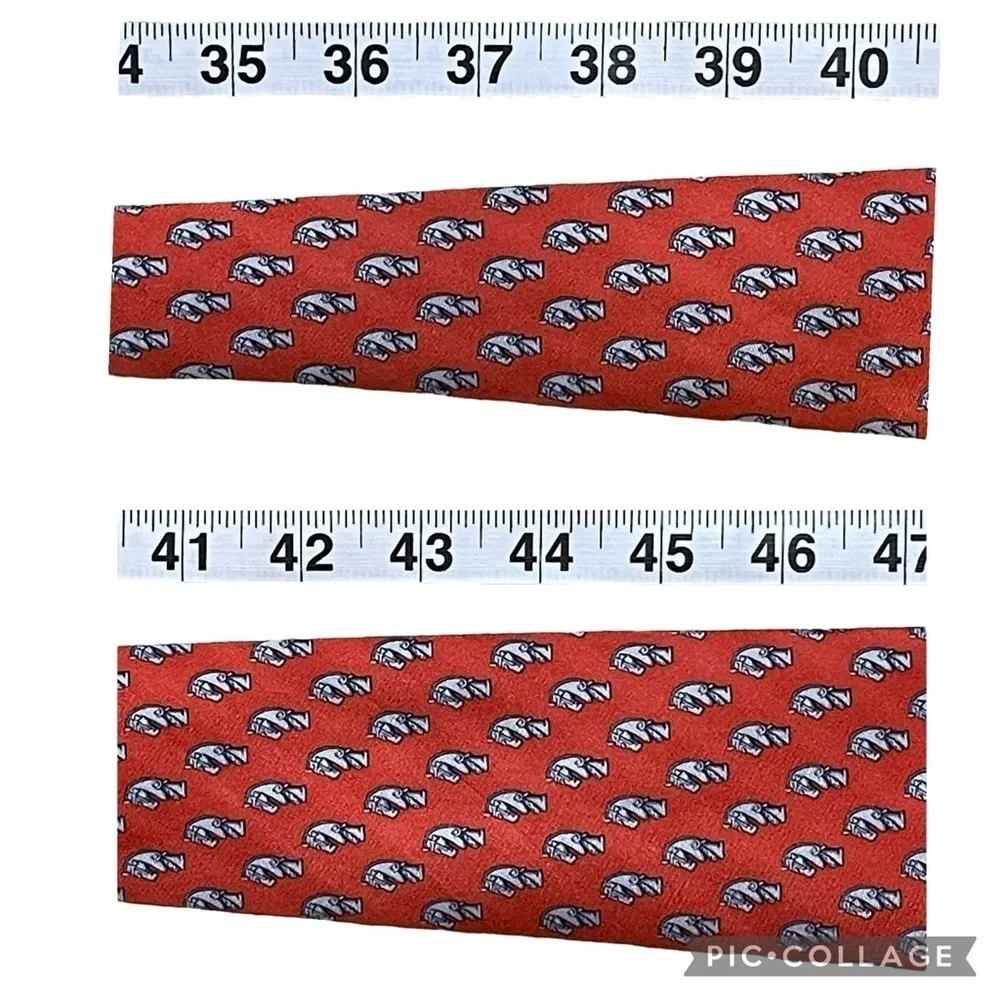 NOLA Couture Knights Chess Piece Orange Whimsical Preppy Chess Club Silk Tie